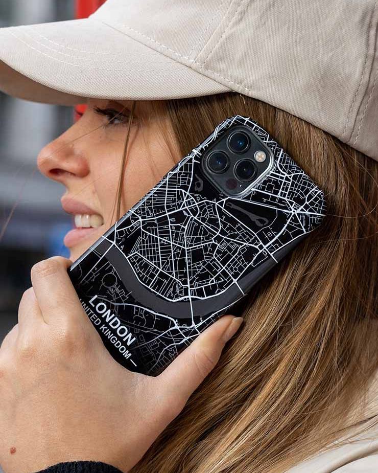 CityMarble™ phone case with a street map